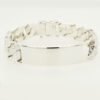 Mens Sterling Silver Curb Chain Chunky ID Bracelet