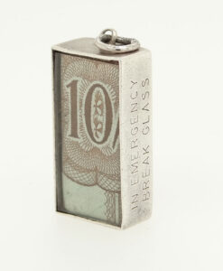 Georg Jensen Sterling Silver Ten Shilling Note Charm