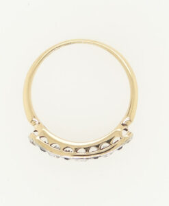 Antique 18ct Gold Diamond and Sapphire Boat Ring