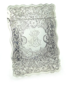 Victorian Sterling Silver Card Case Birmingham 1896