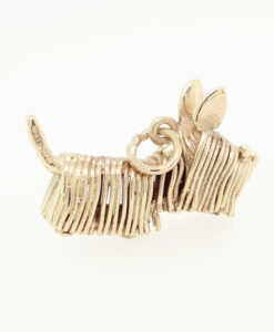 9ct Gold Long Haired Dog Charm