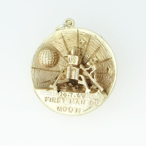 Vintage 9ct Gold First Man on the Moon Pendant