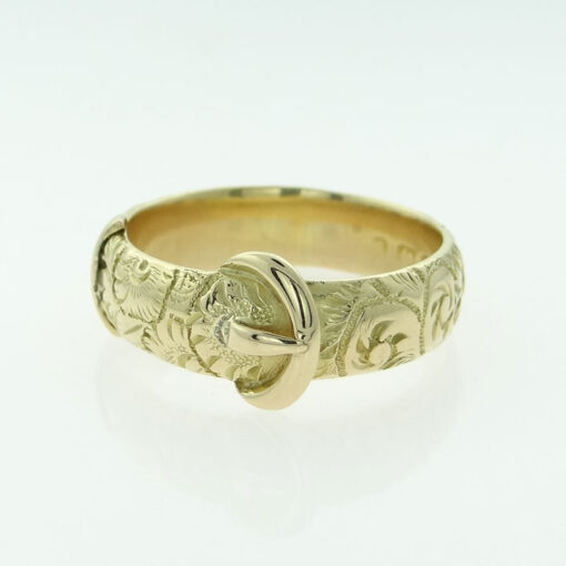 Antique 18ct Gold Buckle Ring c1900
