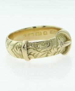 Antique 18ct Gold Buckle Ring c1900
