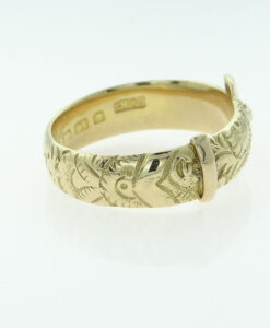 Antique 18ct Gold Buckle Ring c1900