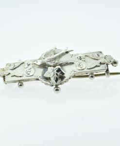 Antique Sterling Silver Swallow Brooch