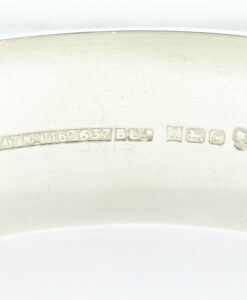 Vintage Sterling Silver Leaf Cuff Bangle