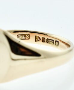 Antique Gents 9ct Rose Gold Round Signet Ring