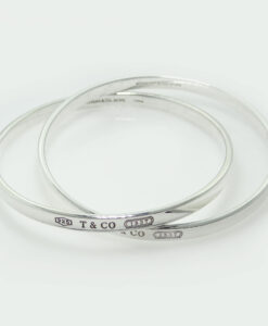 Tiffany & Co Sterling Silver 1837 Interlocking Circles Bangle Bracelet