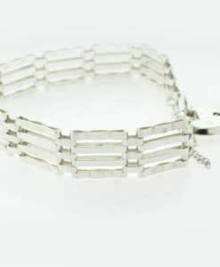 Vintage Four Bar Gate Bracelet in Sterling Silver