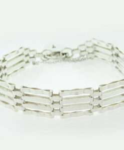 Vintage Four Bar Gate Bracelet in Sterling Silver