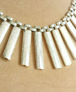 Vintage Silver Tassel Collarette Necklace