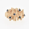 Brutalist 1960's 9ct Gold Sapphire Ring