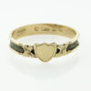 Victorian 9ct Gold Shield Mourning Ring Birmingham 1870
