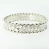 Vintage Sterling Silver Engraved Twisted Edge Bangle