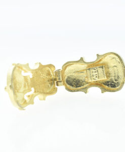 Vintage Opening 9ct Gold Violin Charm