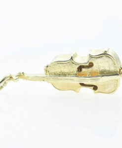 Vintage Opening 9ct Gold Violin Charm