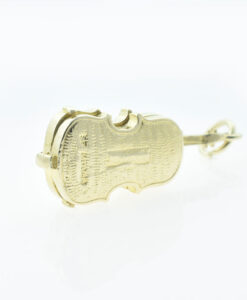 Vintage Opening 9ct Gold Violin Charm