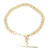 Antique 9ct Rose Gold Albert Bracelet with T Bar