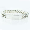Silver Heavy Gents ID Curb Bracelet 122.8g