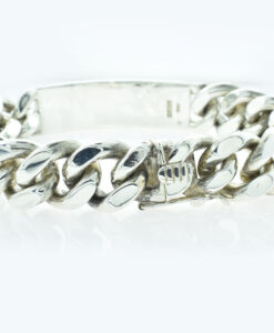 Sterling Silver Heavy Gents ID Curb Bracelet 122.8g