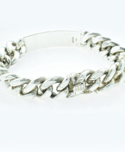Sterling Silver Heavy Gents ID Curb Bracelet