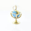 Vintage 9ct Gold Moving Globe Charm by Georg Jensen