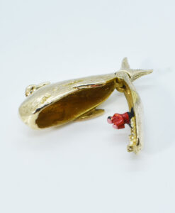 Vintage 9ct Gold Opening Jonah and the Whale Charm
