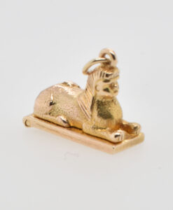 Vintage 9ct Yellow Gold Opening Sphinx Charm