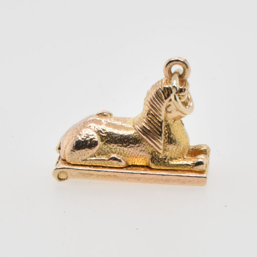 Vintage 9ct Yellow Gold Opening Sphinx Charm