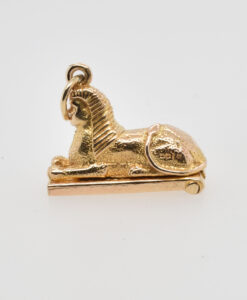 Vintage 9ct Yellow Gold Opening Sphinx Charm