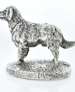 Silver Golden Retriever Figurine