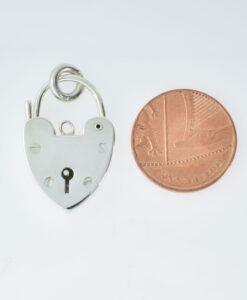 Vintage Sterling Silver Heart Padlock Hallmarked 1967