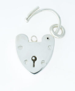 Vintage Sterling Silver Heart Padlock Hallmarked 1967