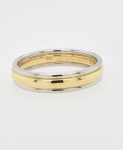 18ct Gold and Platinum Wedding Band Ring