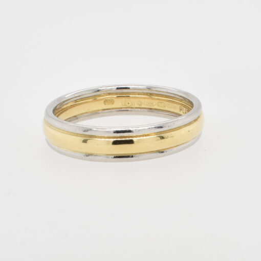 18ct Gold and Platinum Wedding Band Ring