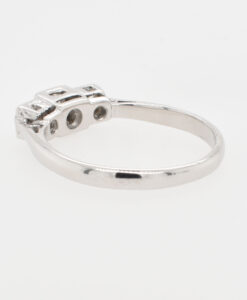 Vintage 18ct White Gold Three Stone Diamond Ring c1930