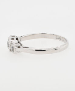 Vintage 18ct White Gold Three Stone Diamond Ring c1930