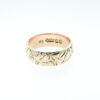 Antique 1917 9ct Rose Gold Embossed Band Ring