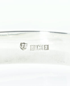 Vintage Sterling Silver Engraved Flower Bangle