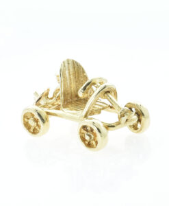 Vintage Gold GO-CART Charm