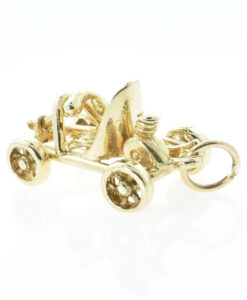 Vintage Gold GO-CART Charm