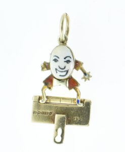 Vintage Gold Humpty Dumpty Charm
