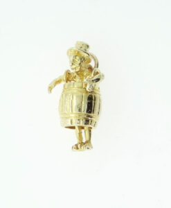 Vintage 9ct Gold Man in a Barrel Charm