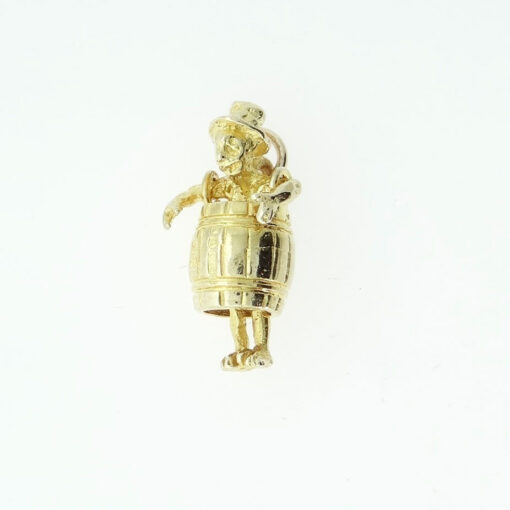 Vintage 9ct Gold Man in a Barrel Charm