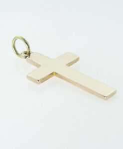 Edwardian 9ct Rose Gold Cross Chester 1903