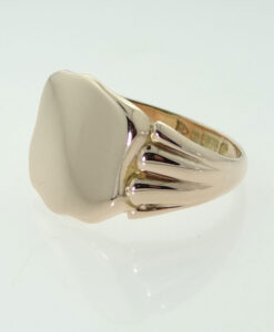Antique Rose Gold Shield Signet Ring - Chester 1915