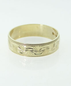 Solid 9ct Gold Stars Band Ring
