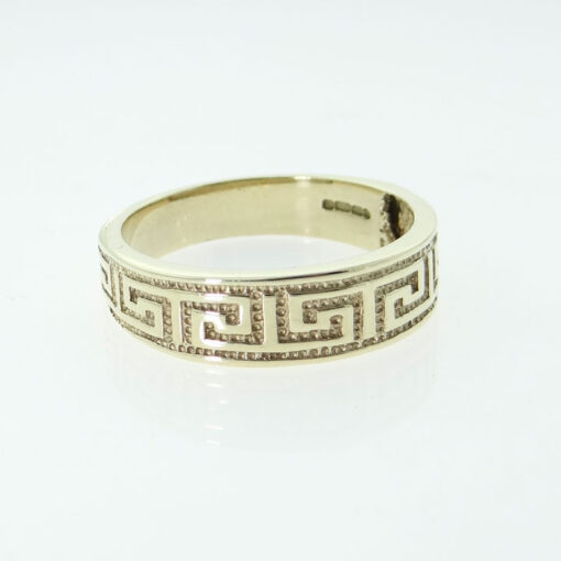 9ct Gold Greek Key Band Ring