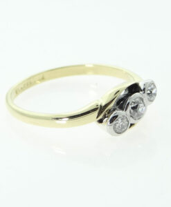 Antique 18ct Gold Three Stone Diamond Ring